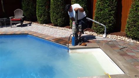 swimming pool handrails install - YouTube