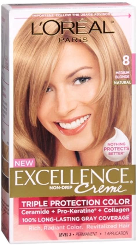 L'Oreal Excellence Creme, Blonde 8 Medium, 1 Each (Pack of 4) - Walmart.com