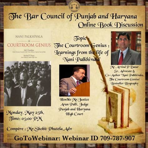 Online Book Discussion: 'The Courtroom Genius: Learnings From The Life ...