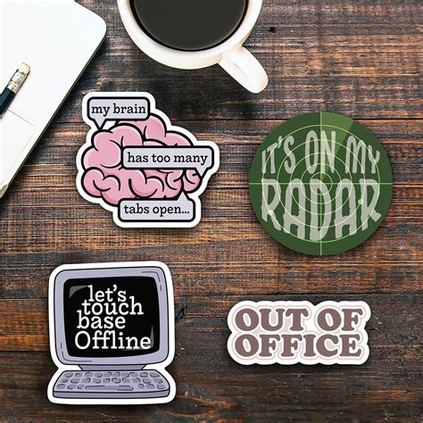 "Out of office" funny sticker pack – Big Moods