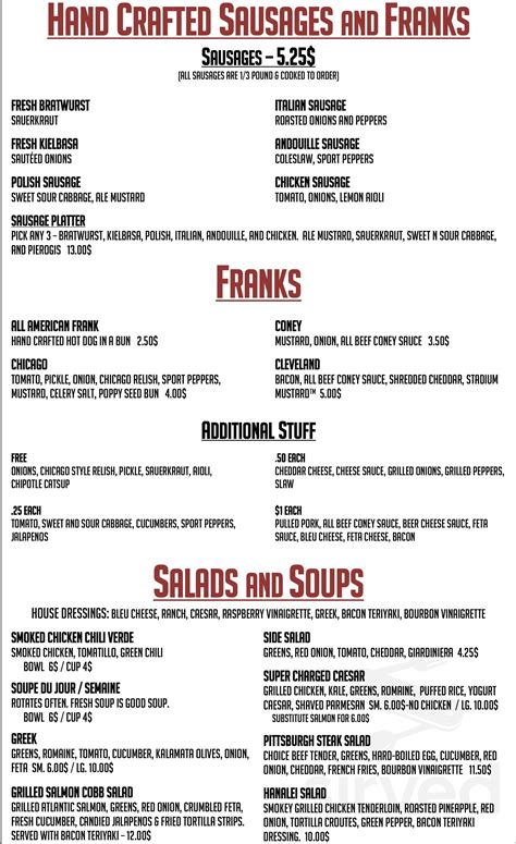 Swig Restaurant menu in Perrysburg, Ohio, USA