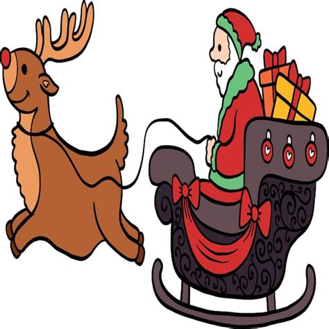 Premium AI Image | Santa Claus on sleigh with reindeer and Christmas ...