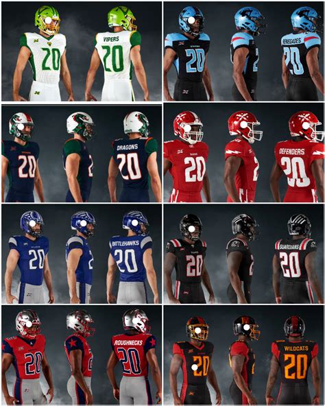 Best uniform from left to right. : r/xfl