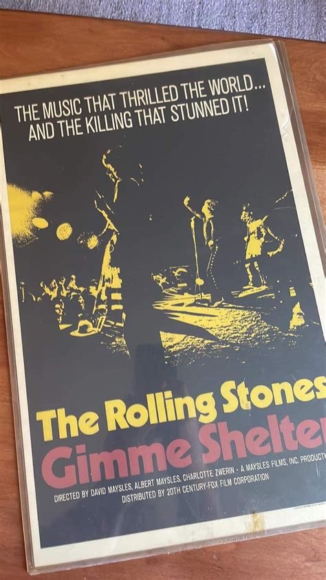 Gimme Shelter Documentary Poster : r/rollingstones