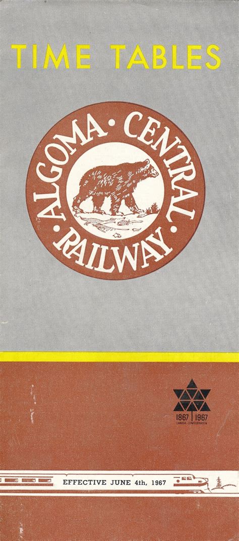 Algoma Central Railway Public Timetable June 4, 1967 - Etsy