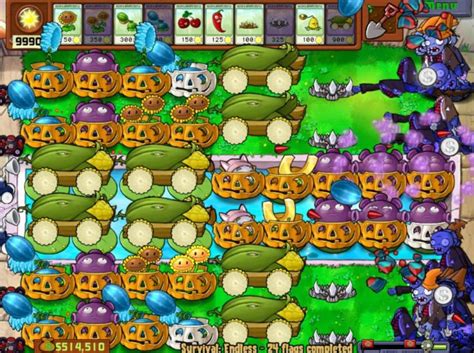 Plants Vs Zombies Survival Endless 200 Flags and Beyond | Cobless Setup ...