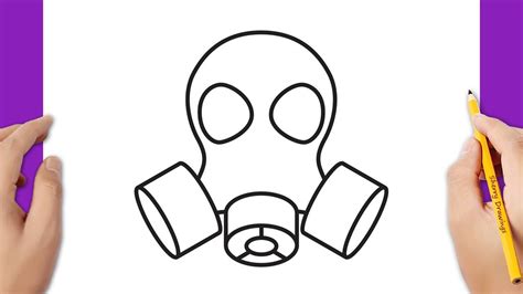 How to draw a gas mask - YouTube