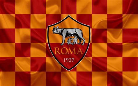 Download Logo Soccer A.S. Roma Sports 4k Ultra HD Wallpaper