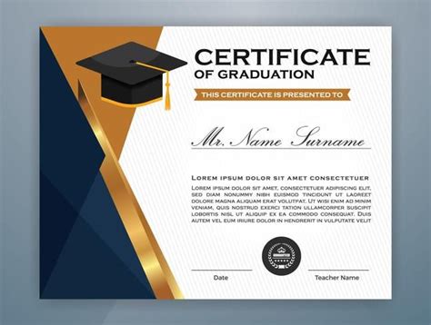 Diploma de escuela secundaria certificado plantilla de diseño | Diploma ...