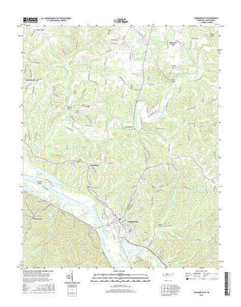 MyTopo Ashland City, Tennessee USGS Quad Topo Map