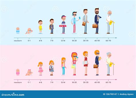 Cartoon Development Stages Of Man Vector Illustration | CartoonDealer ...