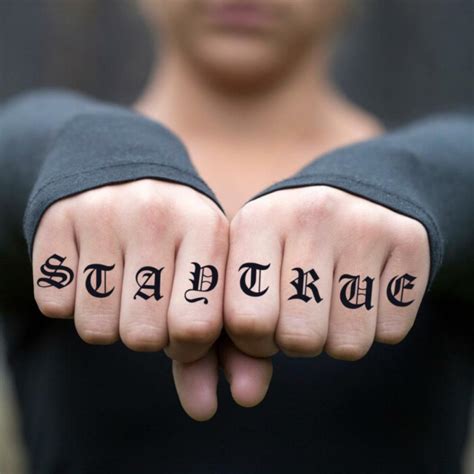 Stay True Temporary Tattoo Sticker - OhMyTat