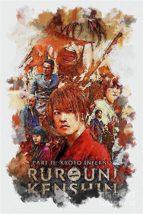 Rurouni Kenshin Kyoto Inferno Painting by Emelia Marquardt - Pixels