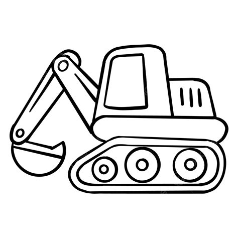 Excavator Line Art Illustration, Rat Drawing, Excavator Drawing ...