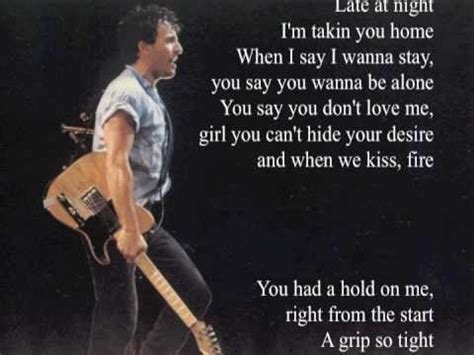 Bruce Springsteen - Fire - Lyrics Chords - Chordify