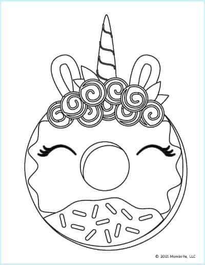 11 Free Printable Donut Coloring Pages | Mombrite