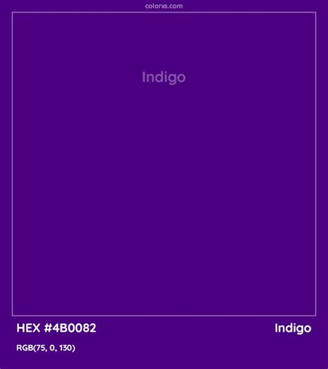 HEX #4B0082 Indigo Color - Color Code