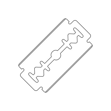 Double Edge Razor Blade Outline Icon Illustration on White Background 9463276 Vector Art at Vecteezy