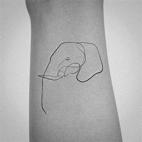 Discover 74+ elephant outline tattoo latest - thtantai2