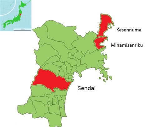 Map of Miyagi Prefecture | Download Scientific Diagram