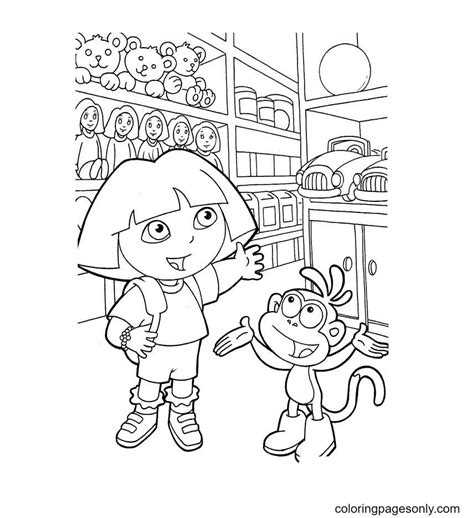 Toy Store Coloring Page - Free Printable Coloring Pages