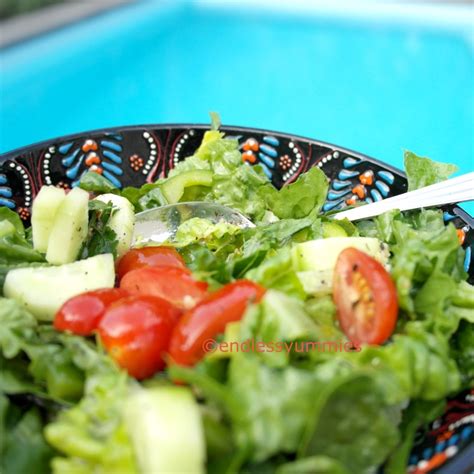 Fresh salad with lemon juice dressing | endless yummies english