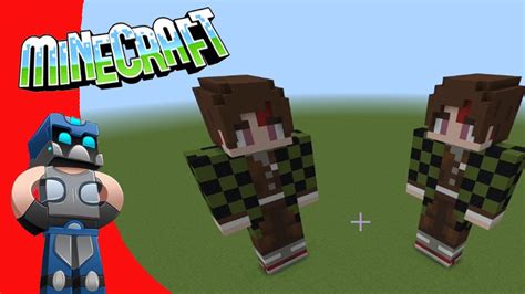 Tanjiro Skin Pixel art Minecraft Tutorial / Como hacer Estatua Tanjiro ...