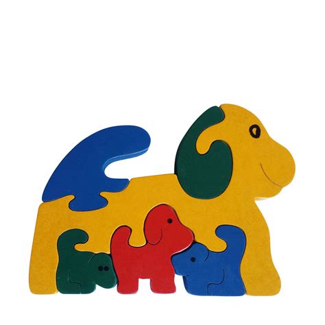 Dog wooden animal puzzle - Jigzoos Australia | JIGZOOS