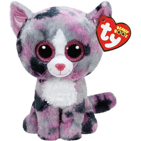 Pyoopeo Ty Beanie Boos 6" Regular Pink Lindi Cat Beanie Baby Plush Stuffed Doll Toy Collectible ...