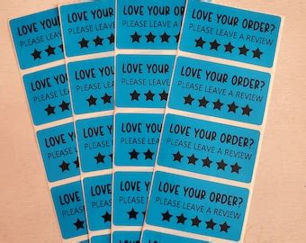 Love Your Order Leave A Review Packaging Stickers - Etsy