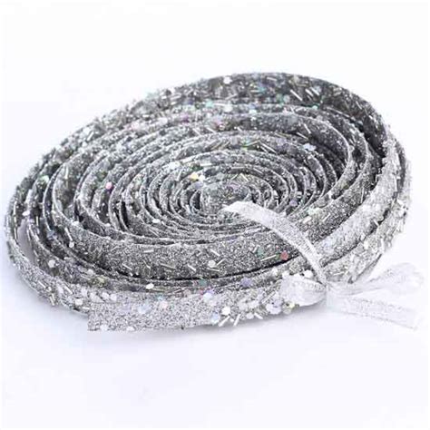 Silver Sparkle Mesh Ribbon Garland - Christmas Garlands - Christmas and Winter - Holiday Crafts