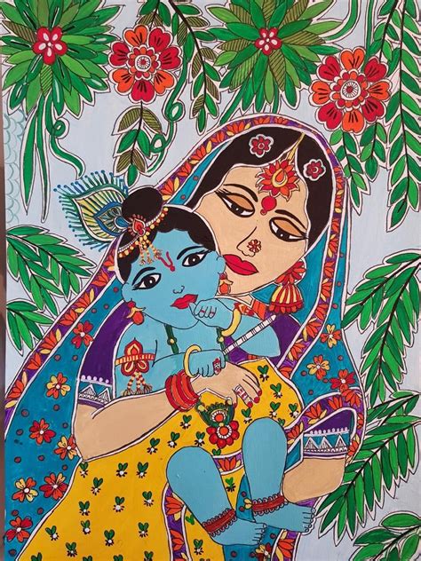 This item is unavailable | Etsy | Madhubani painting, Tribal art drawings, Painting