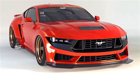 The First Widebody 2024 Ford Mustang Dark Horse Already Exists In The Digital World