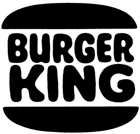 vintage Burger King logo, black on white | Logo food, Fast food logos ...