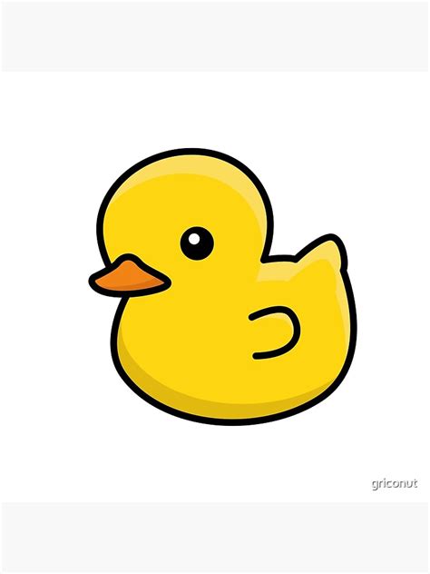 "Yellow cute Duck animal kawaii cartoon" Poster for Sale by griconut ...