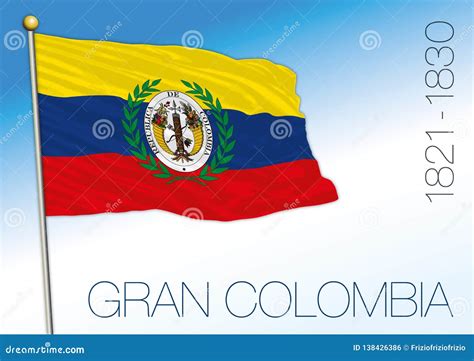 Gran Colombia or Great Colombia Historical Flag, 1821 - 1830 Stock Vector - Illustration of icon ...