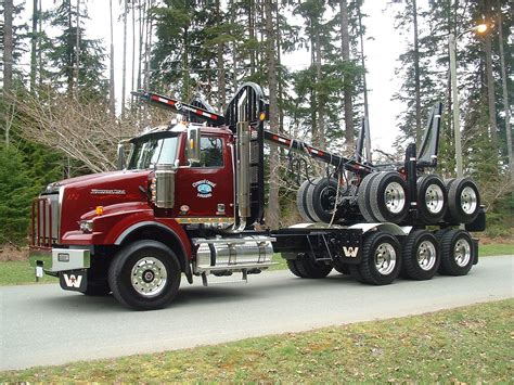 tri drive logging truck | Western star trucks, Big trucks, Built truck