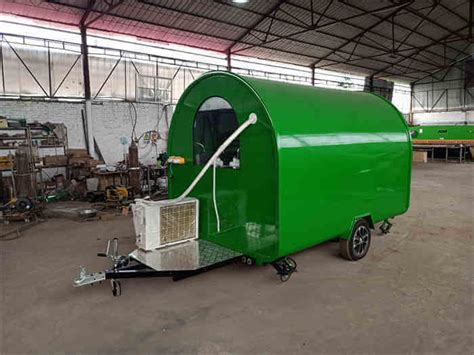 CE approved semi-trailer 4 wheels hot dog stand trailer--