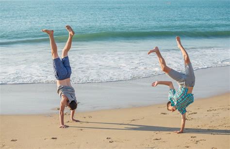 Fun on the beach stock image. Image of enjoying, action - 63250105