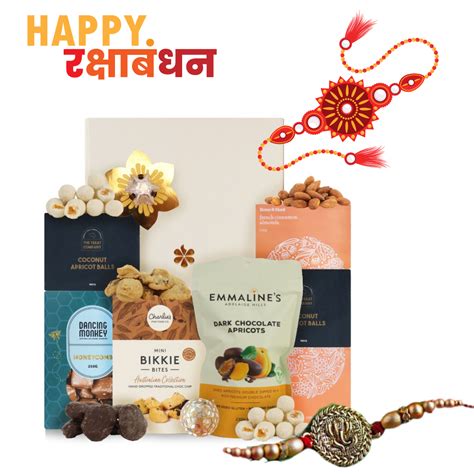 Happy Raksha Bandhan Gourmet Gift Hamper Box | Gift Baskets | Gifts for Friends – Edible Blooms ...