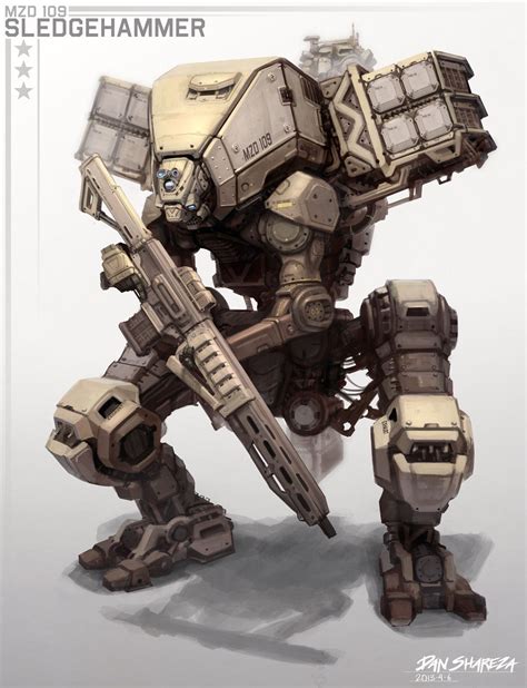 Military Mech, Dan Shareza | Military mech, Mech, Cool robots