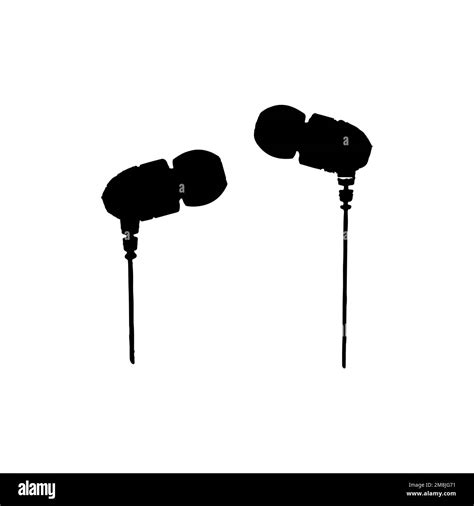 Earphone icon. Simple style music festival poster background symbol. Earphone brand logo design ...