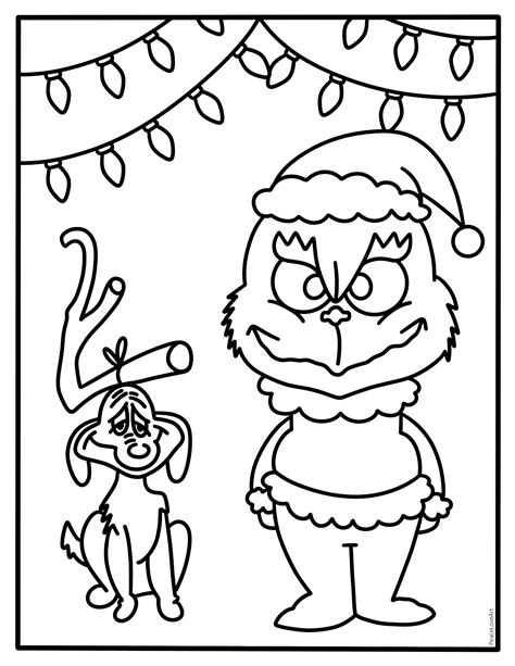 Grinch Coloring Page - Etsy Australia