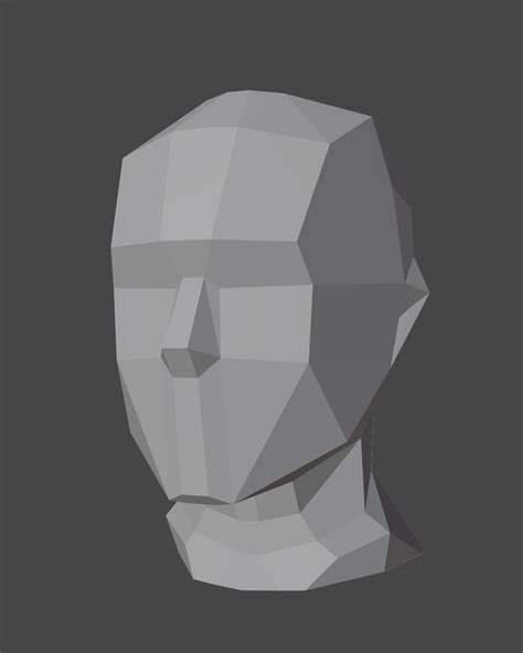 STL file Low Poly Head・3D print model to download・Cults