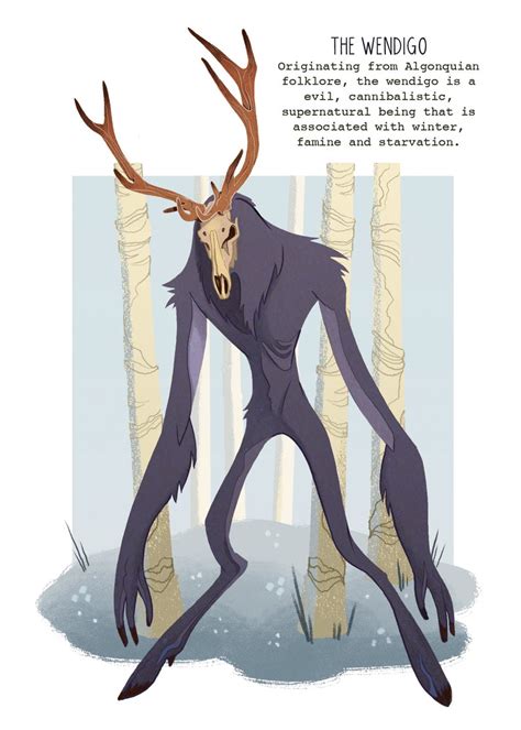 The Wendigo Cryptid print | Etsy