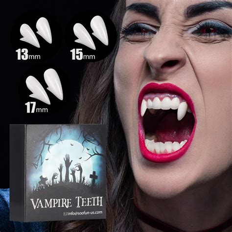 PARIGO Vampire Fangs- Vampire Fang Teeth for Halloween Party Cosplay,3 ...