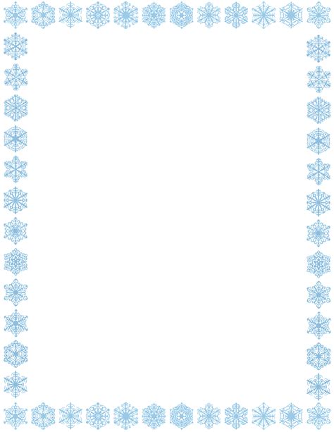 Snowflake Border Clip Art - Cliparts.co