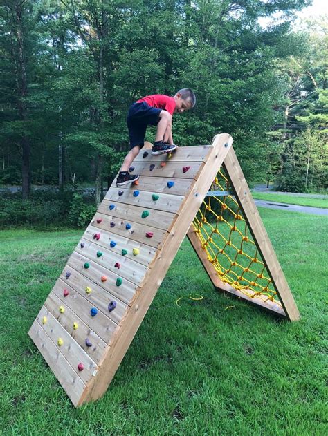 Children's Climbing Wall | Diy playground, Backyard play, Kids yard