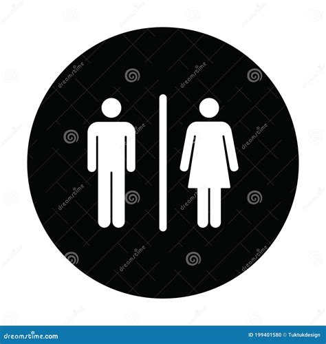 Washroom Sign - Restroom Symbol Drawing By Illustration Cartoon Vector ...