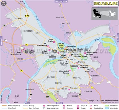 Belgrade Map | Map of Map City, Serbia | Belgrade, Serbia, Belgrade map